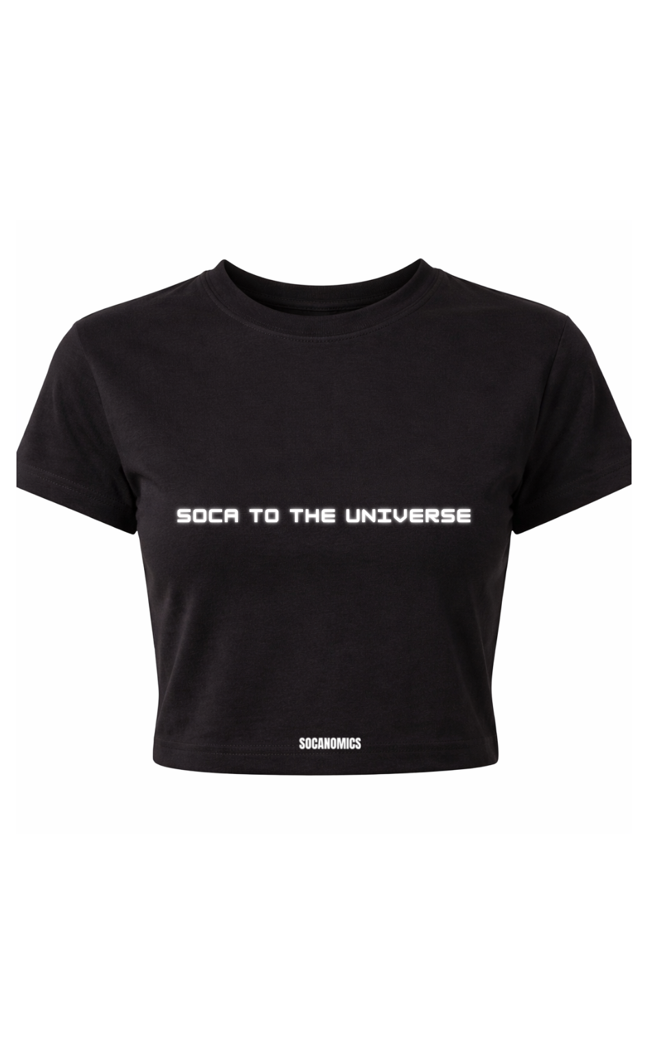 Soca To The Universe Sports Crop Tee